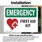Signmission First Aid Kit With Symbol, 24 in W x Rectangle, Vinyl Decal OS-2PACK-EM-D-1824-L-10377 - alternate 4